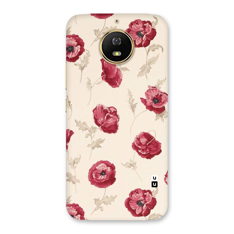 Red Rose Floral Art Back Case for Moto G5s