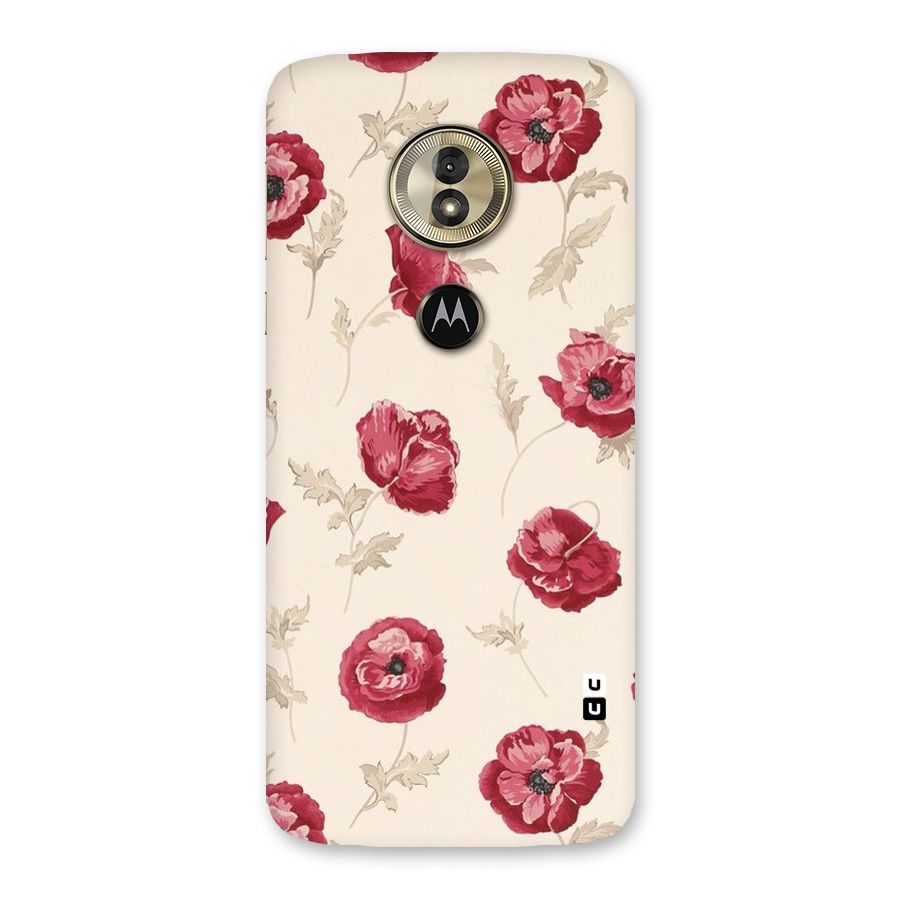 Red Rose Floral Art Back Case for Moto G6 Play