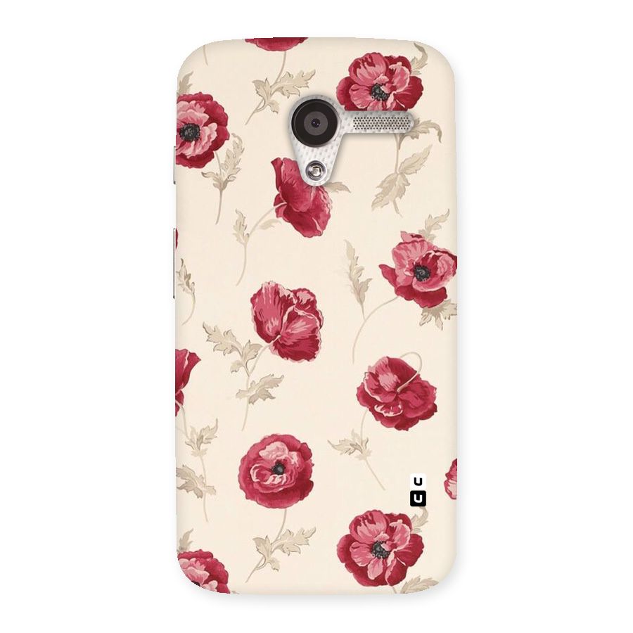 Red Rose Floral Art Back Case for Moto X