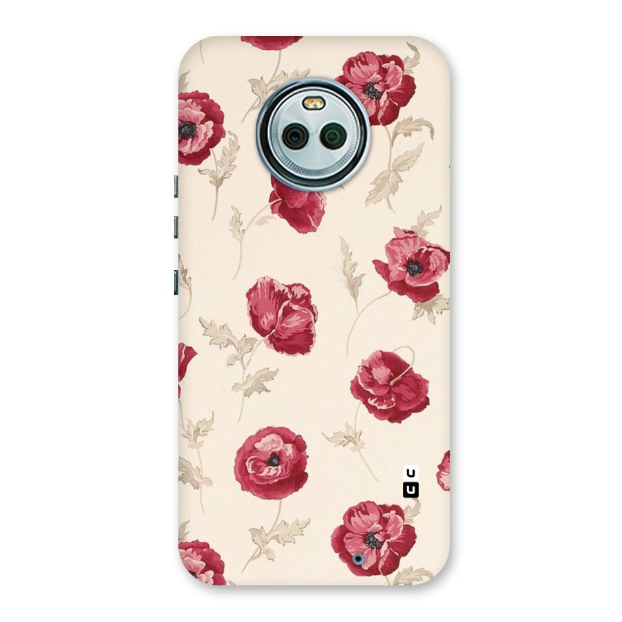Red Rose Floral Art Back Case for Moto X4
