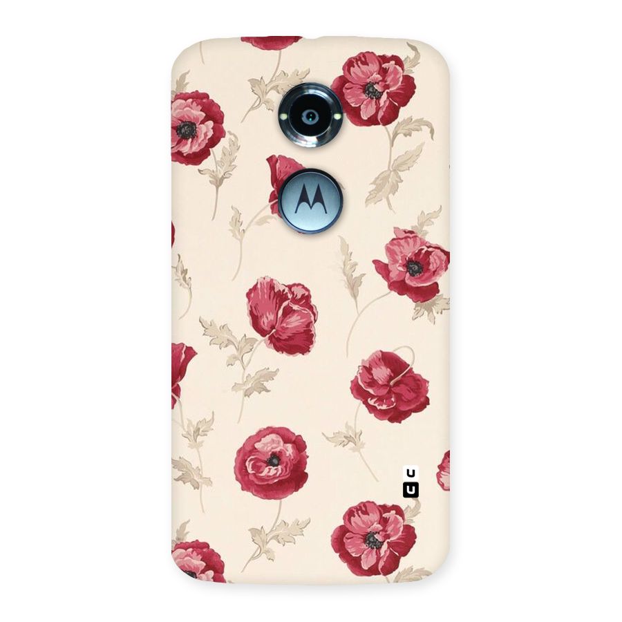 Red Rose Floral Art Back Case for Moto X 2nd Gen