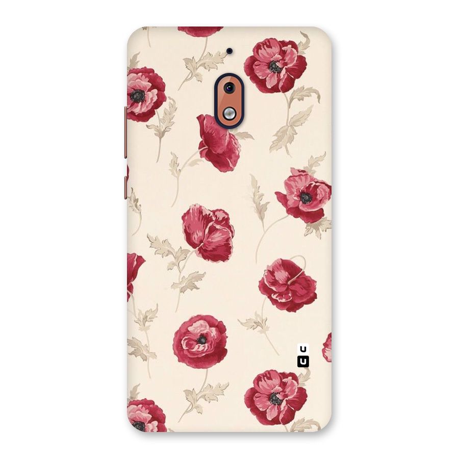 Red Rose Floral Art Back Case for Nokia 2.1