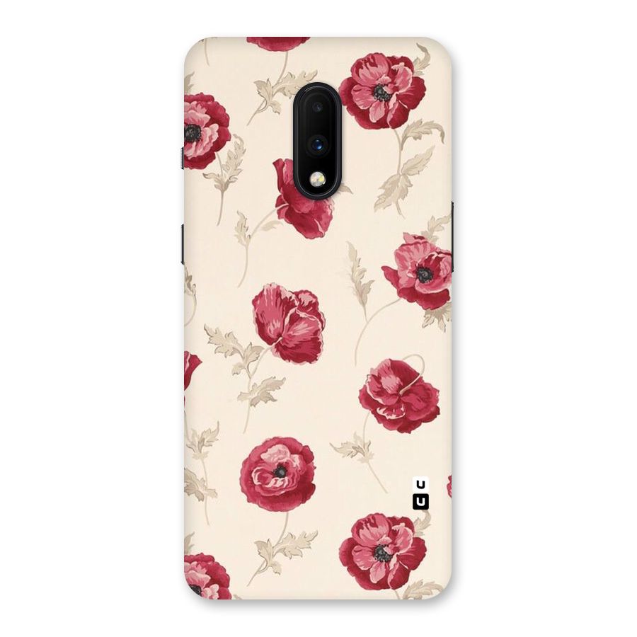 Red Rose Floral Art Back Case for OnePlus 7