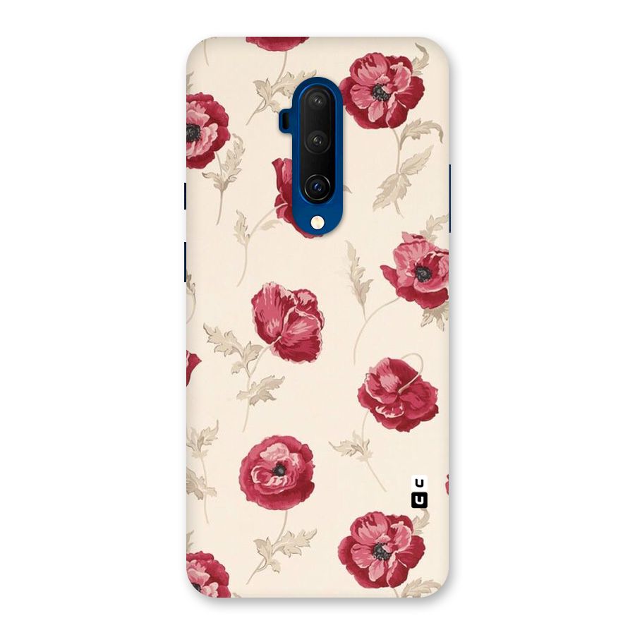 Red Rose Floral Art Back Case for OnePlus 7T Pro