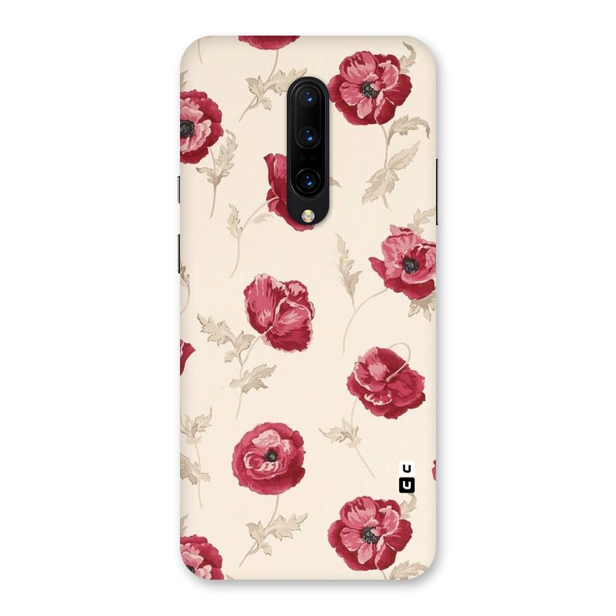 Red Rose Floral Art Back Case for OnePlus 7 Pro