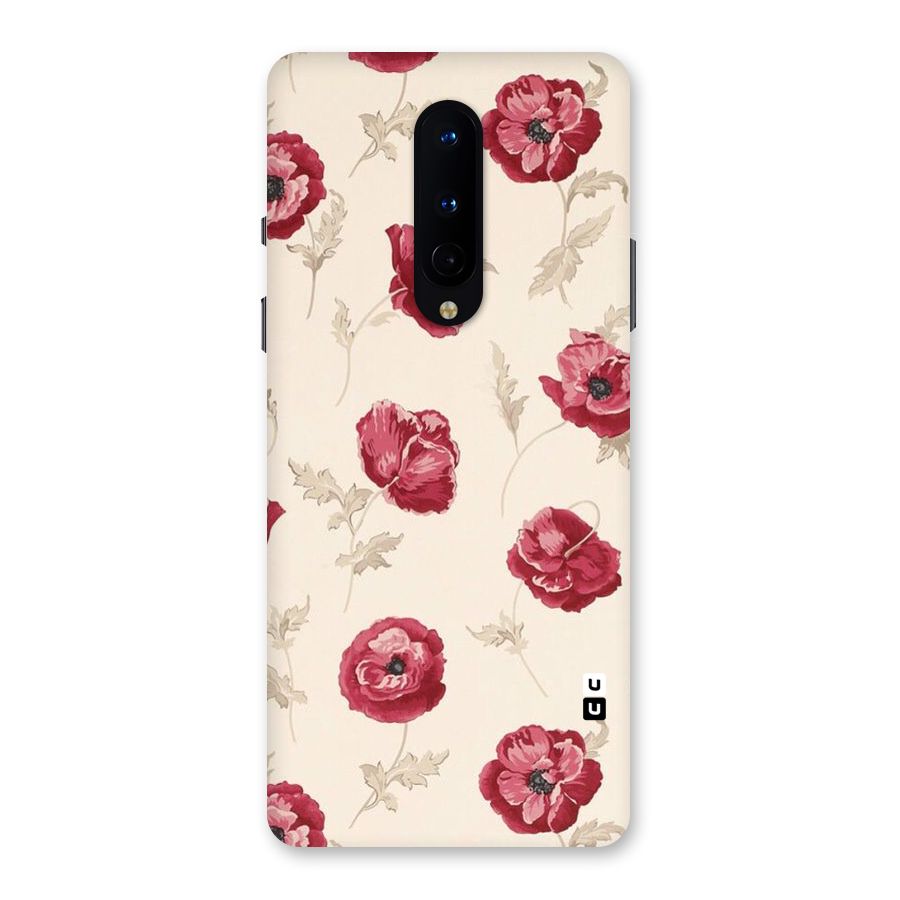 Red Rose Floral Art Back Case for OnePlus 8