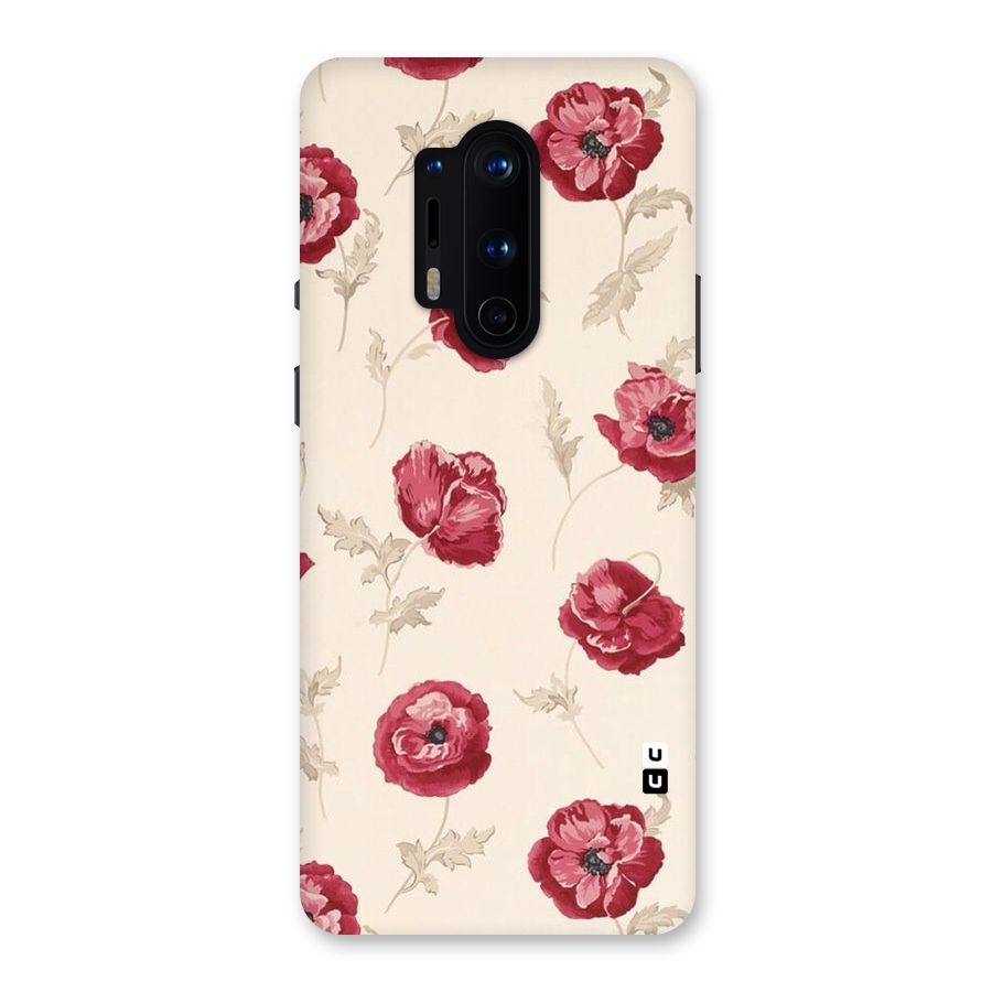 Red Rose Floral Art Back Case for OnePlus 8 Pro