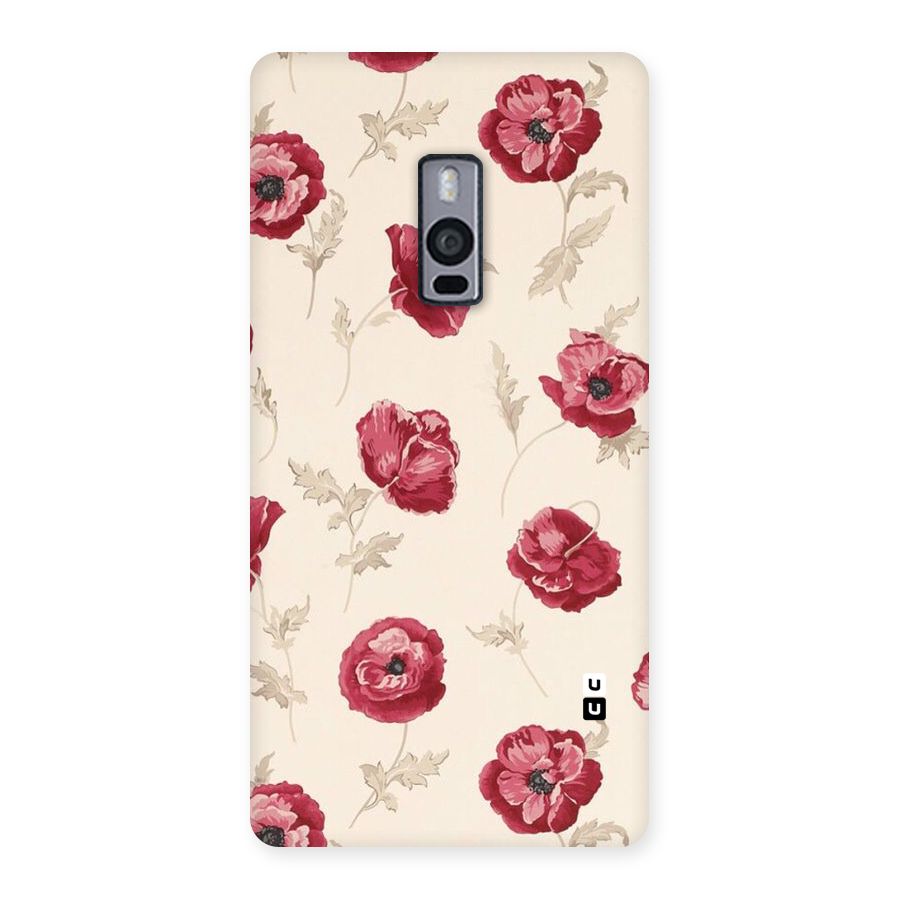 Red Rose Floral Art Back Case for OnePlus Two