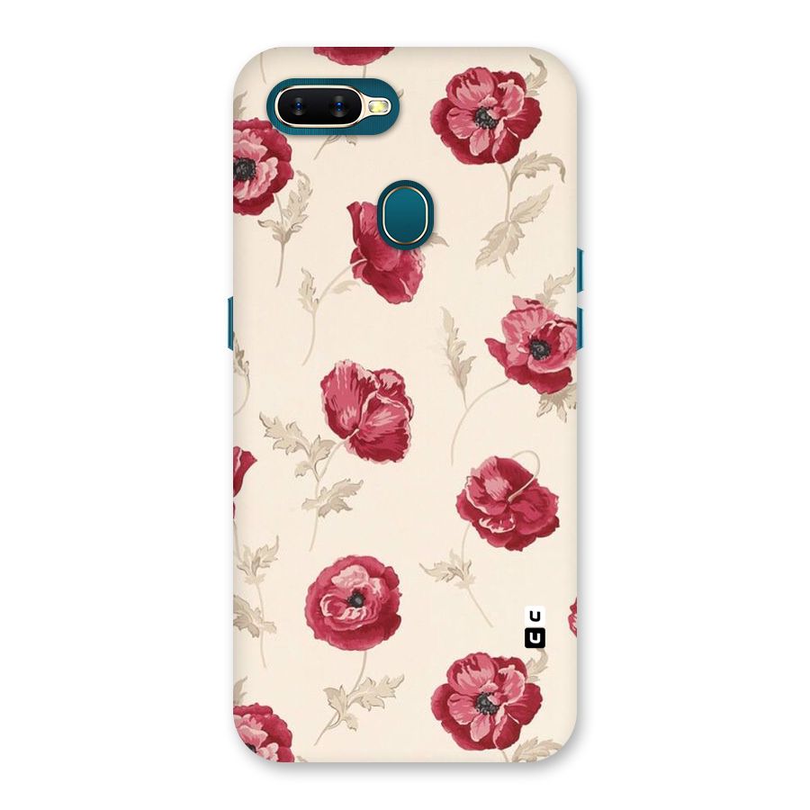 Red Rose Floral Art Back Case for Oppo A11k
