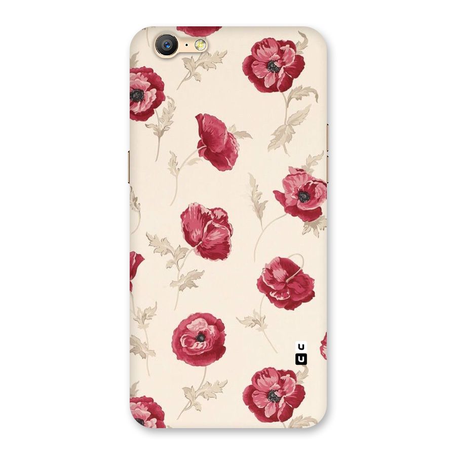 Red Rose Floral Art Back Case for Oppo A39