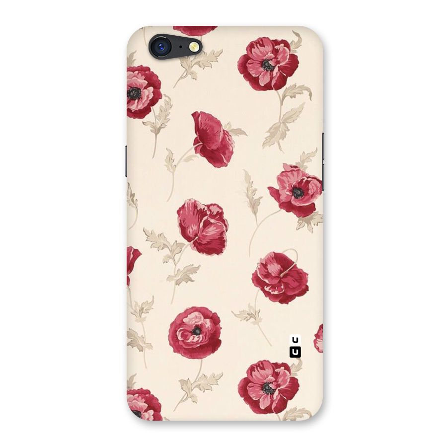 Red Rose Floral Art Back Case for Oppo A71