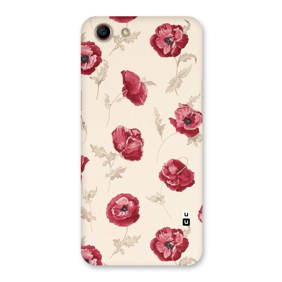 Red Rose Floral Art Back Case for Oppo A83 (2018)