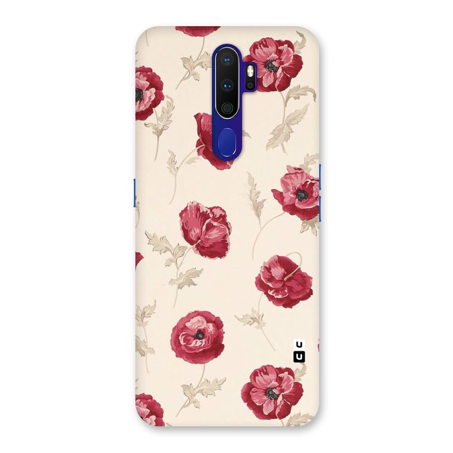 Red Rose Floral Art Back Case for Oppo A9 (2020)