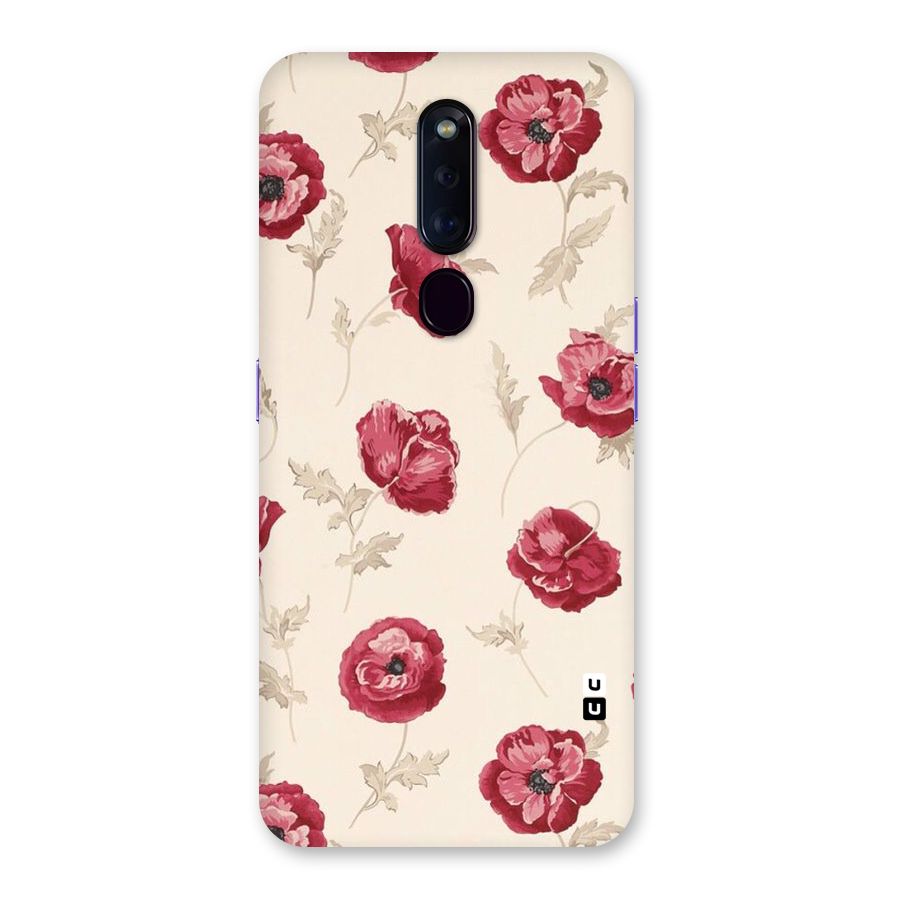 Red Rose Floral Art Back Case for Oppo F11 Pro