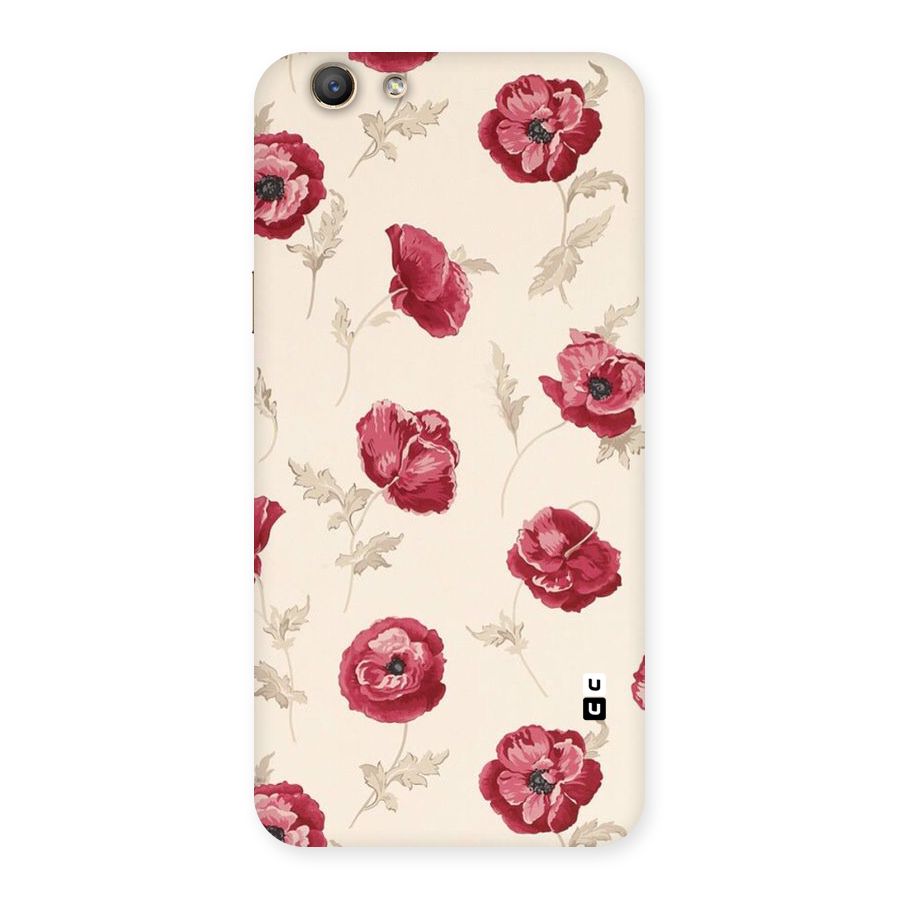 Red Rose Floral Art Back Case for Oppo F1s