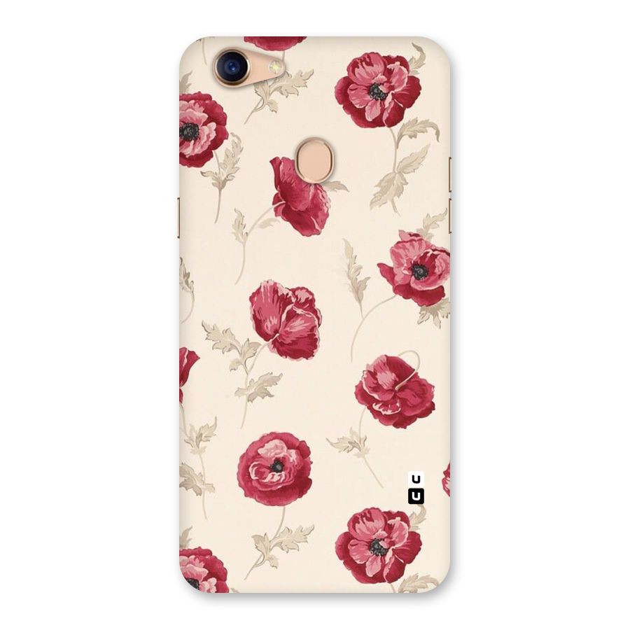 Red Rose Floral Art Back Case for Oppo F5