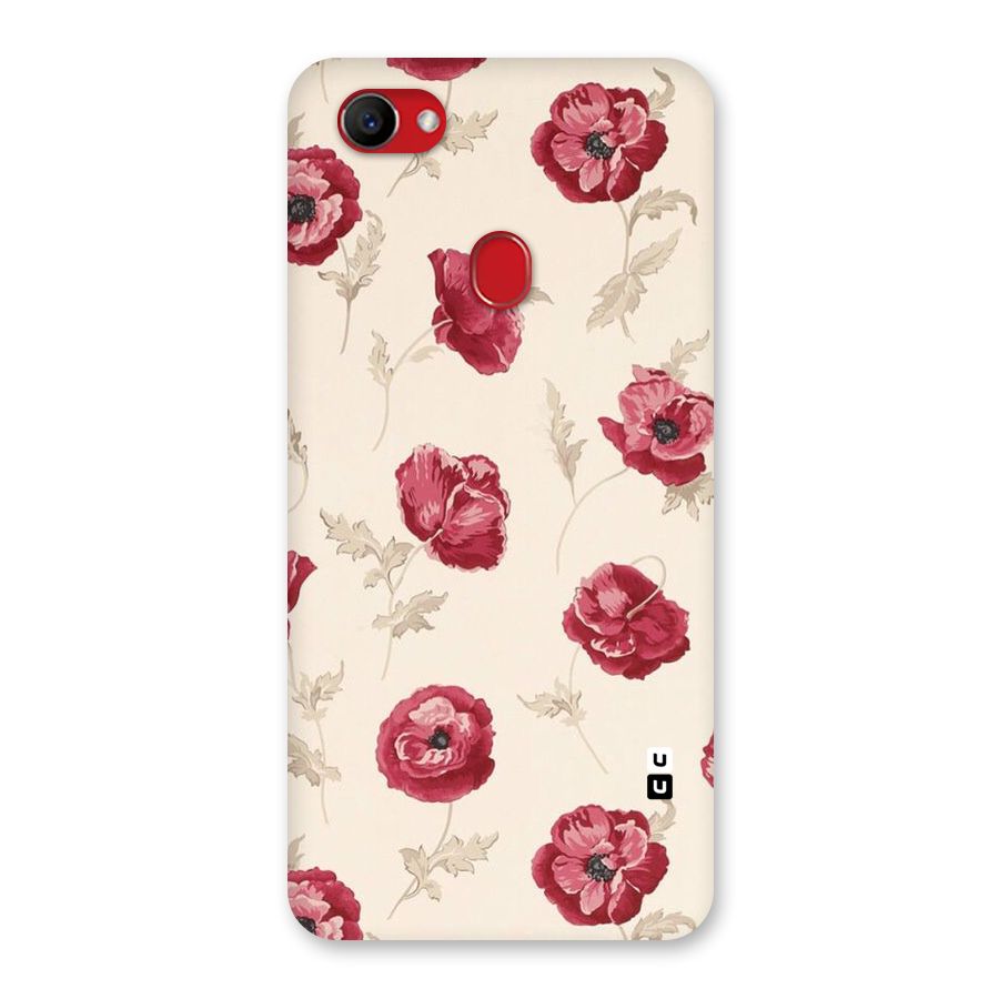 Red Rose Floral Art Back Case for Oppo F7