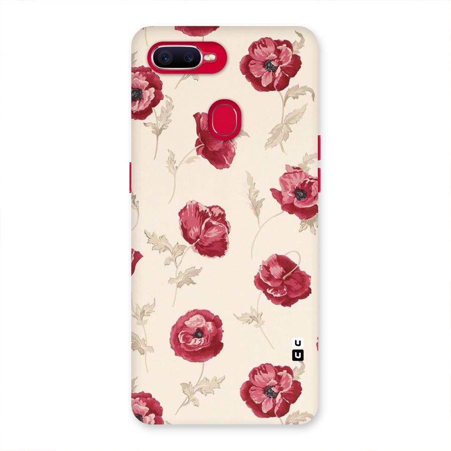 Red Rose Floral Art Back Case for Oppo F9 Pro