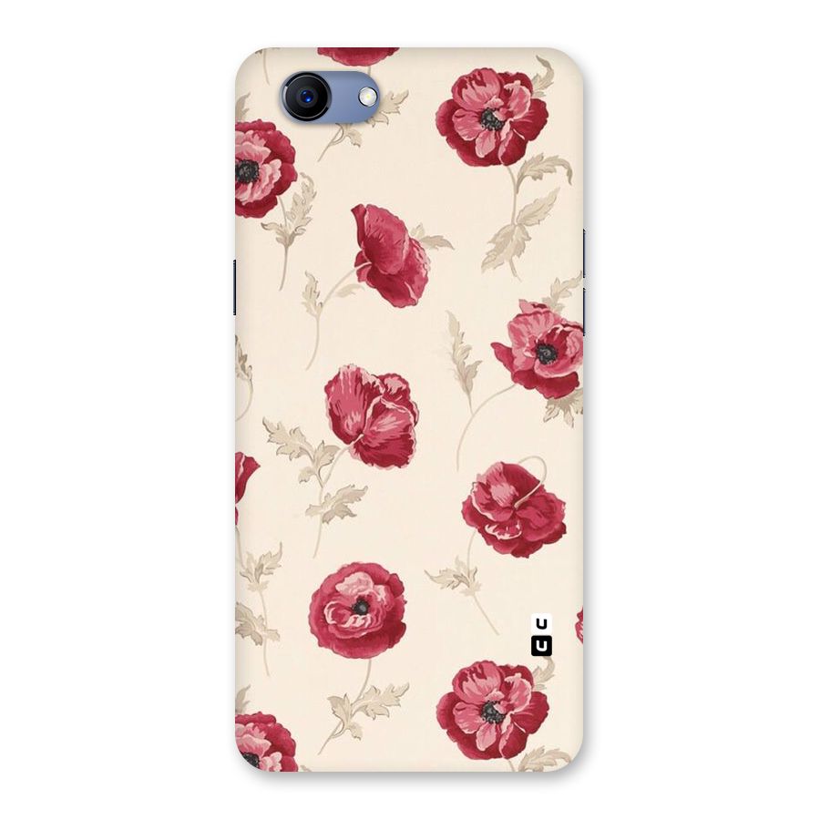 Red Rose Floral Art Back Case for Oppo Realme 1