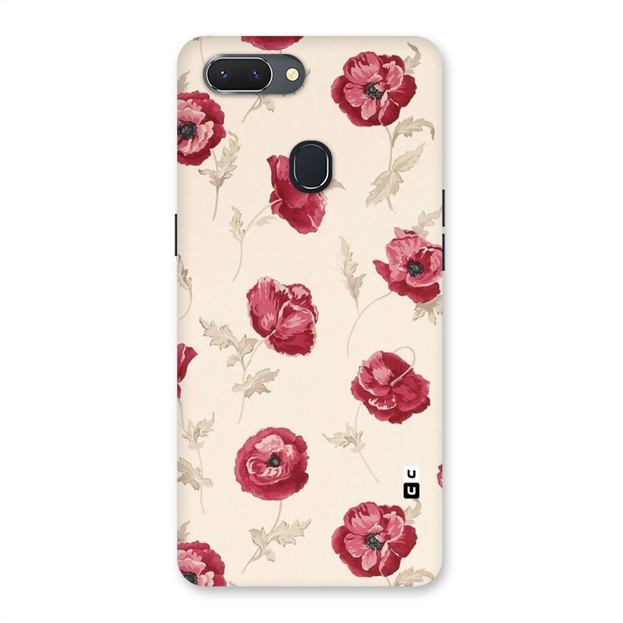 Red Rose Floral Art Back Case for Oppo Realme 2