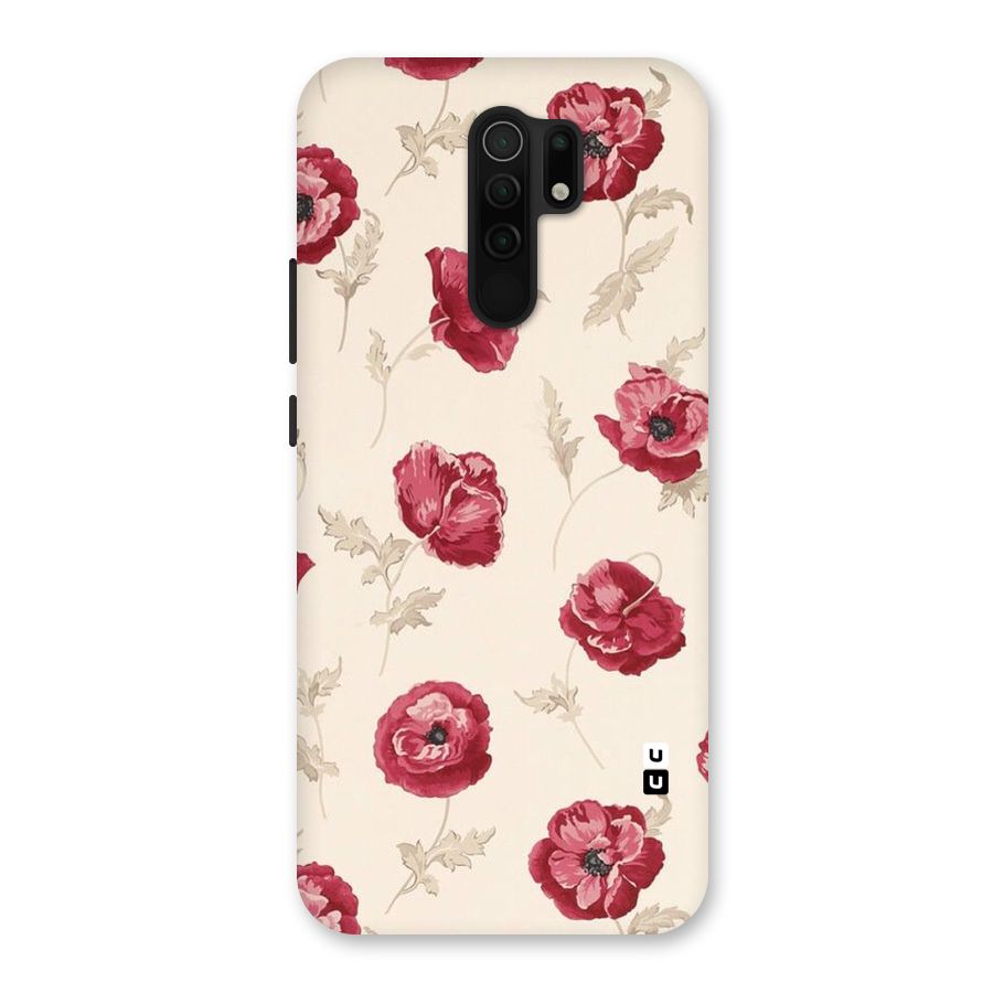 Red Rose Floral Art Back Case for Poco M2