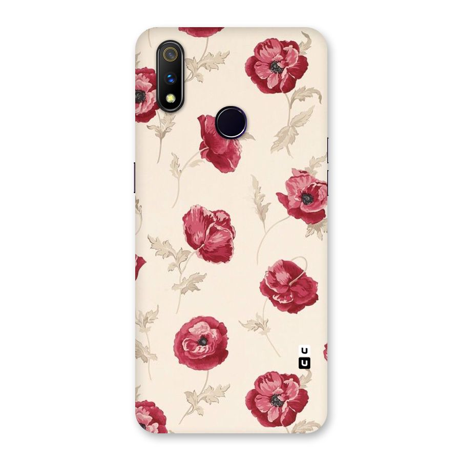 Red Rose Floral Art Back Case for Realme 3 Pro