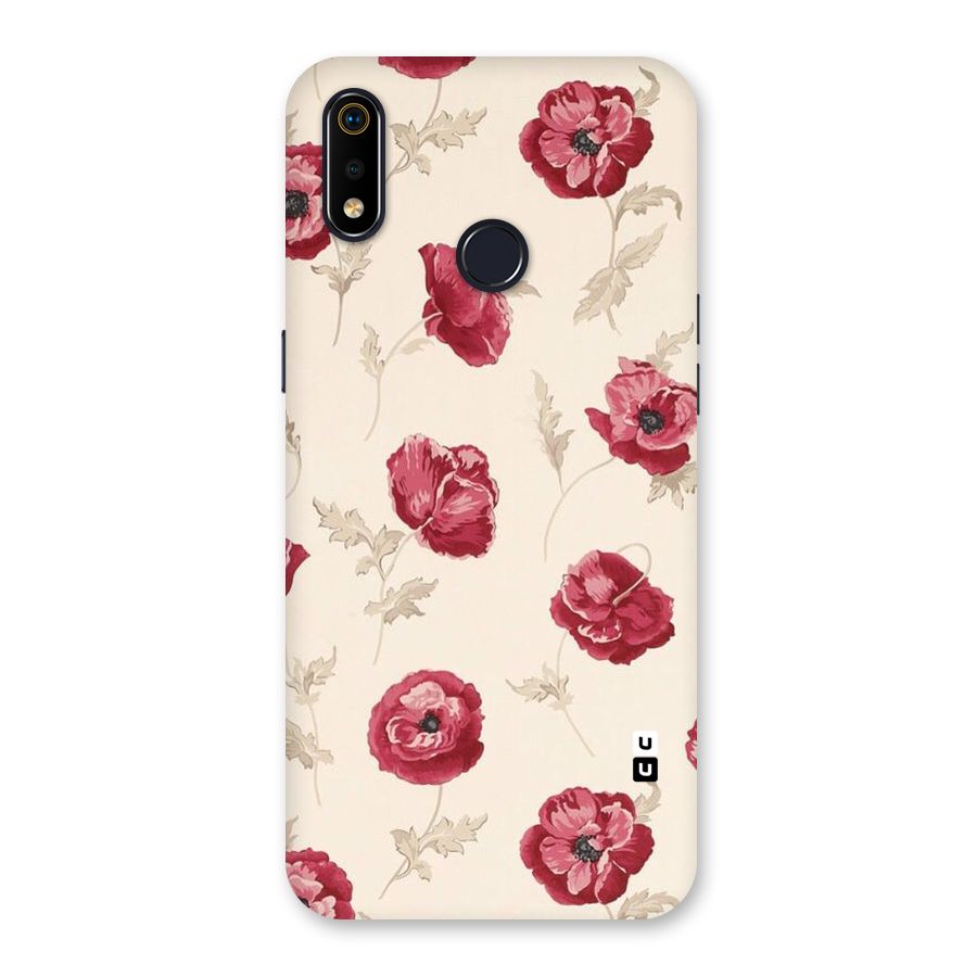Red Rose Floral Art Back Case for Realme 3i