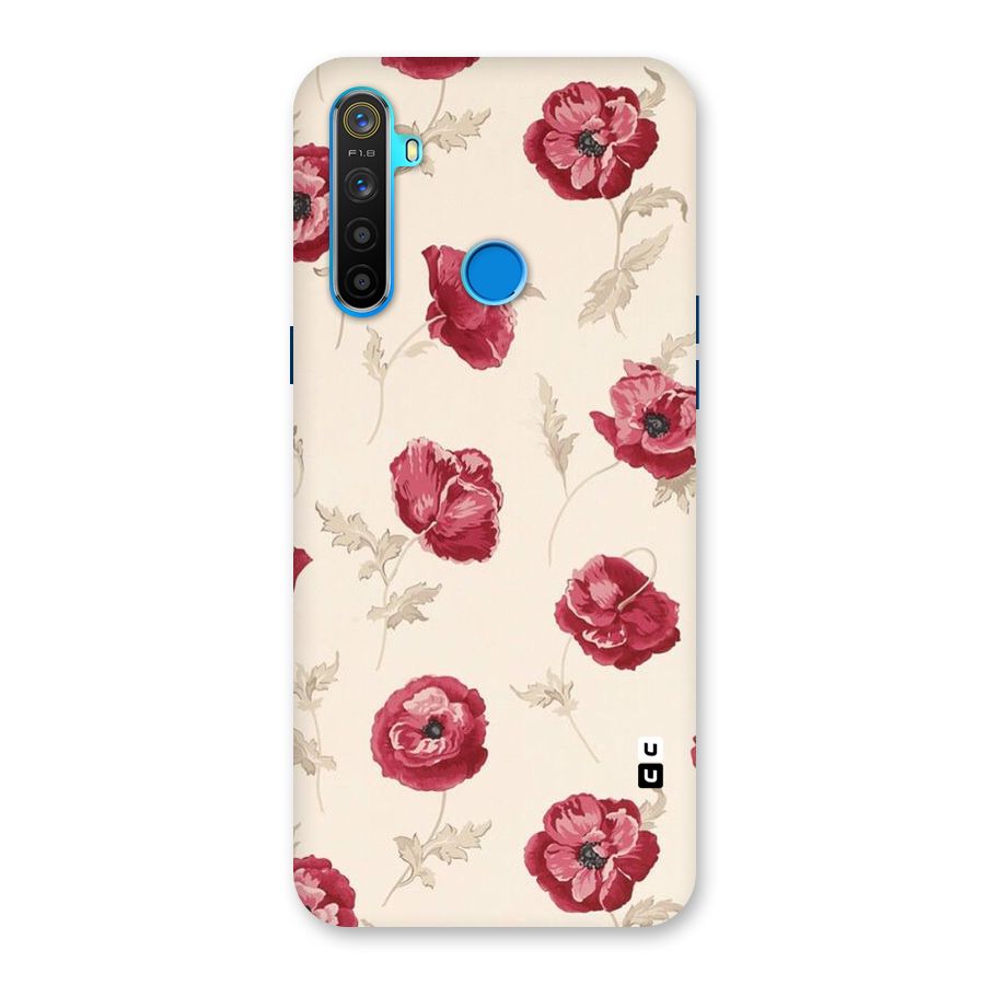 Red Rose Floral Art Back Case for Realme 5s