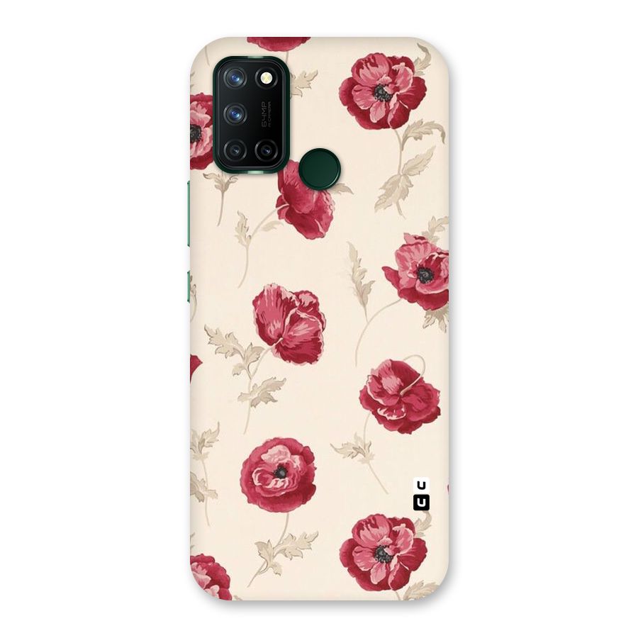 Red Rose Floral Art Back Case for Realme 7i