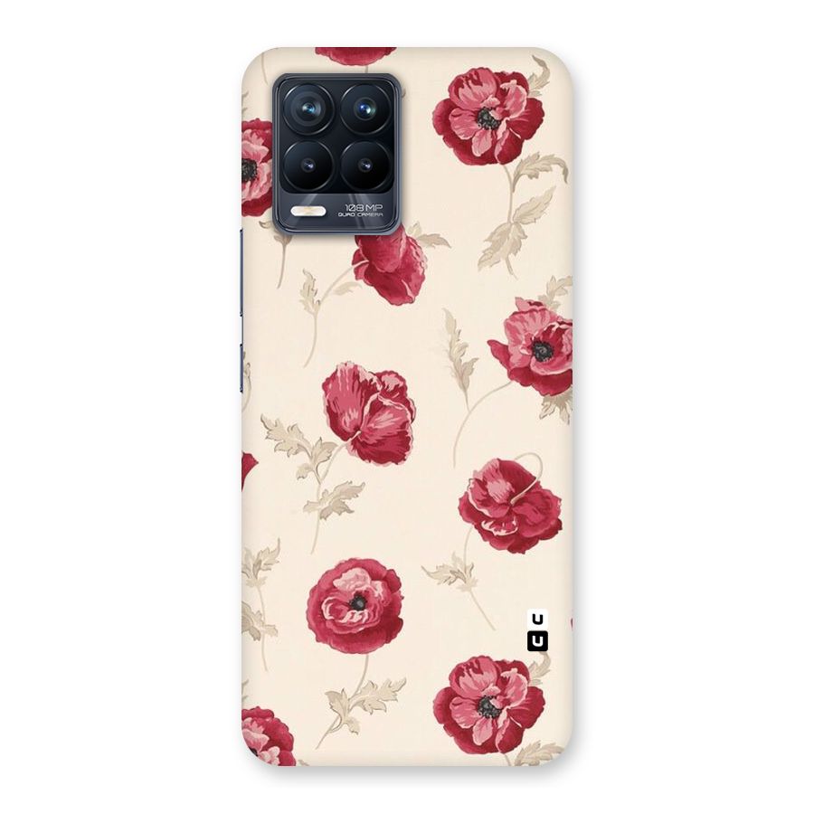Red Rose Floral Art Back Case for Realme 8 Pro