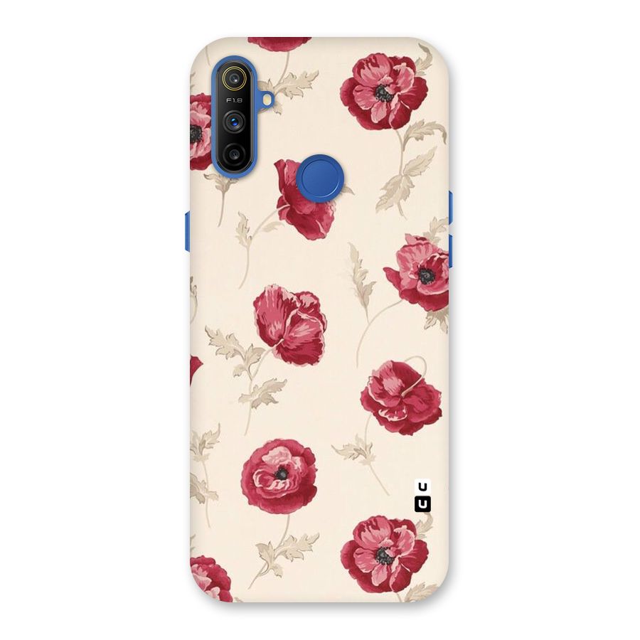 Red Rose Floral Art Back Case for Realme Narzo 10A