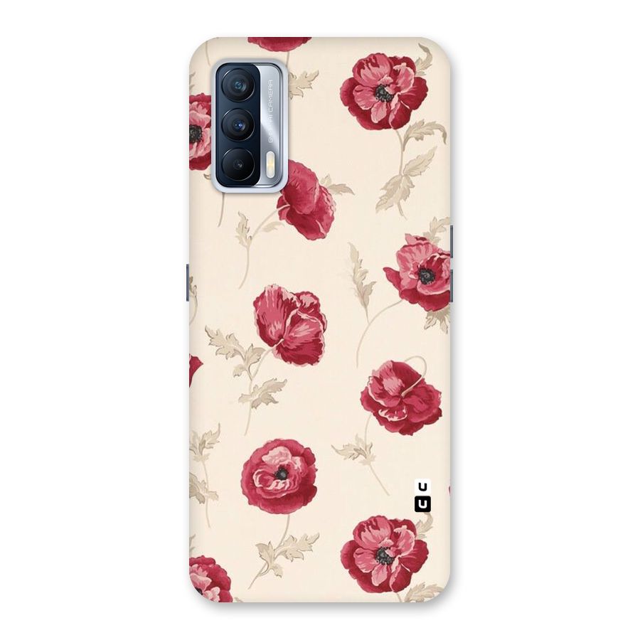 Red Rose Floral Art Back Case for Realme X7