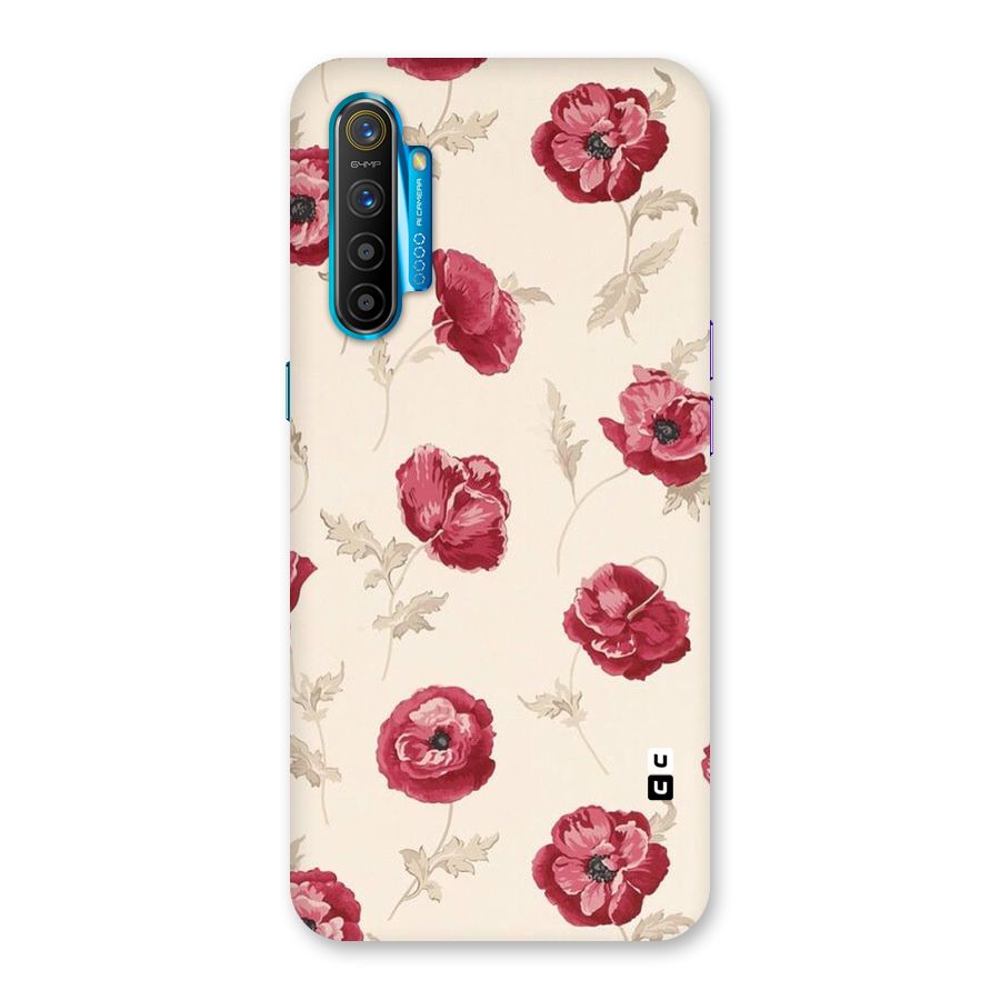 Red Rose Floral Art Back Case for Realme XT
