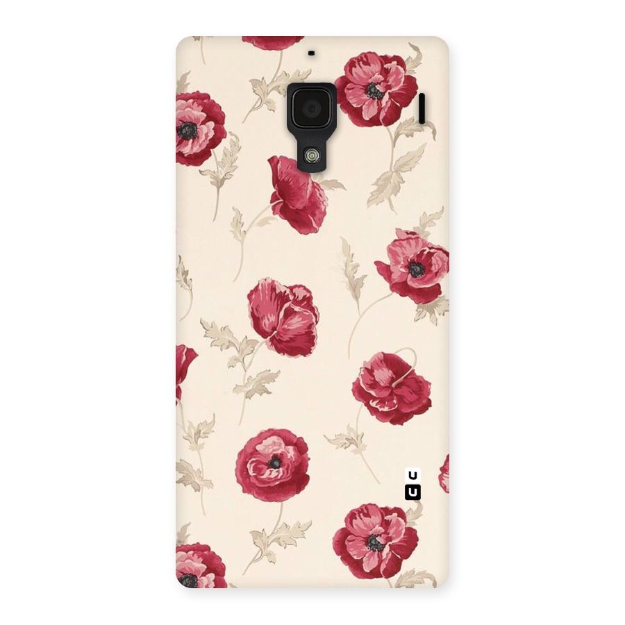 Red Rose Floral Art Back Case for Redmi 1S