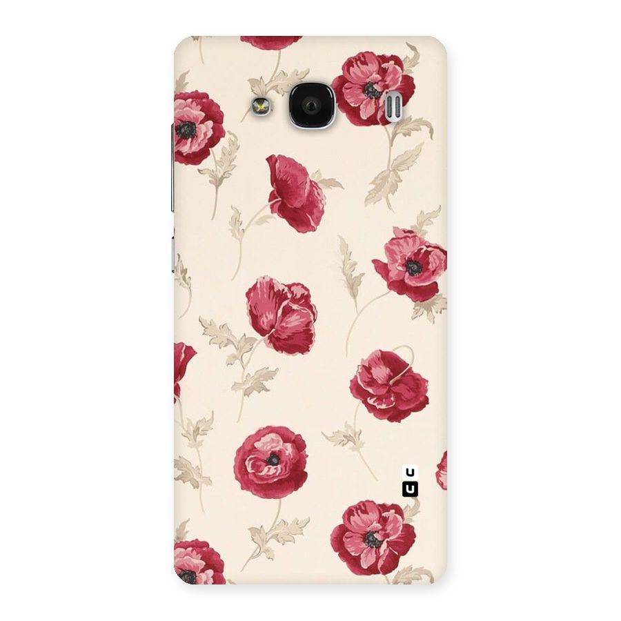 Red Rose Floral Art Back Case for Redmi 2s
