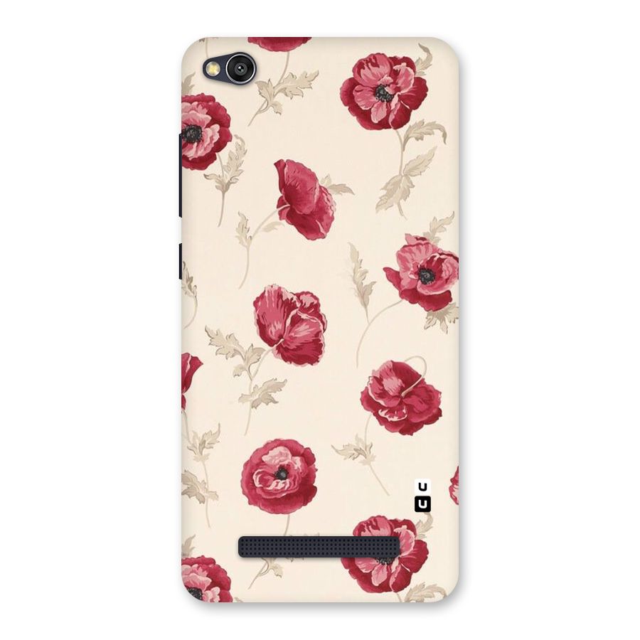 Red Rose Floral Art Back Case for Redmi 4A