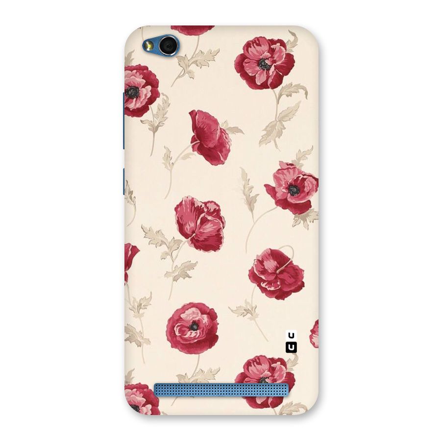 Red Rose Floral Art Back Case for Redmi 5A