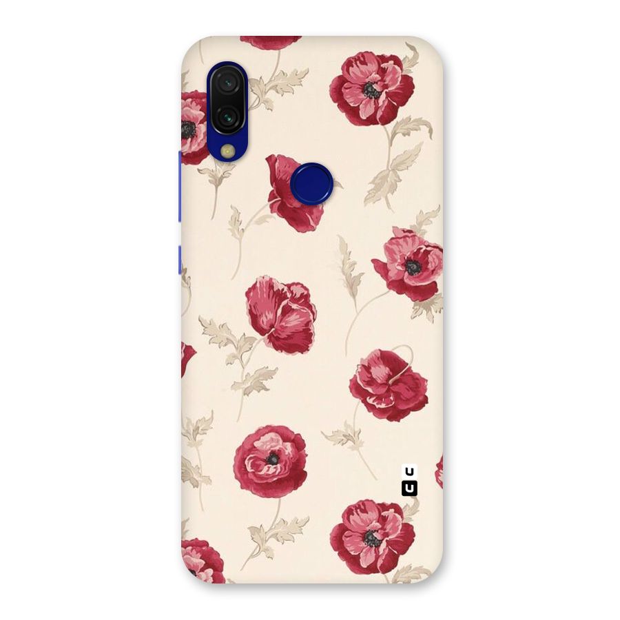 Red Rose Floral Art Back Case for Redmi 7