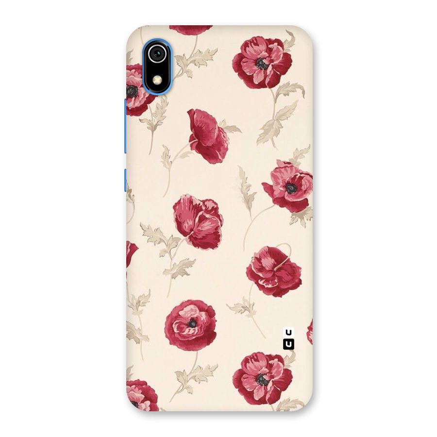 Red Rose Floral Art Back Case for Redmi 7A