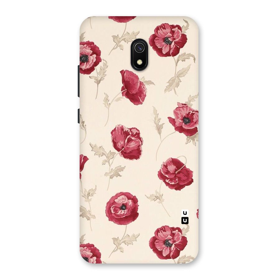 Red Rose Floral Art Back Case for Redmi 8A