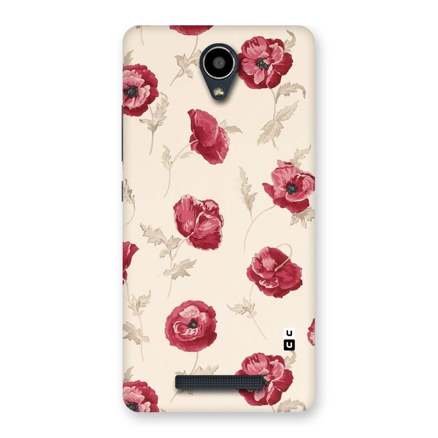 Red Rose Floral Art Back Case for Redmi Note 2