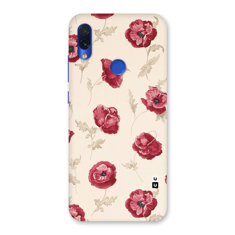 Red Rose Floral Art Back Case for Redmi Note 7