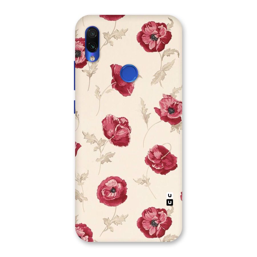 Red Rose Floral Art Back Case for Redmi Note 7S