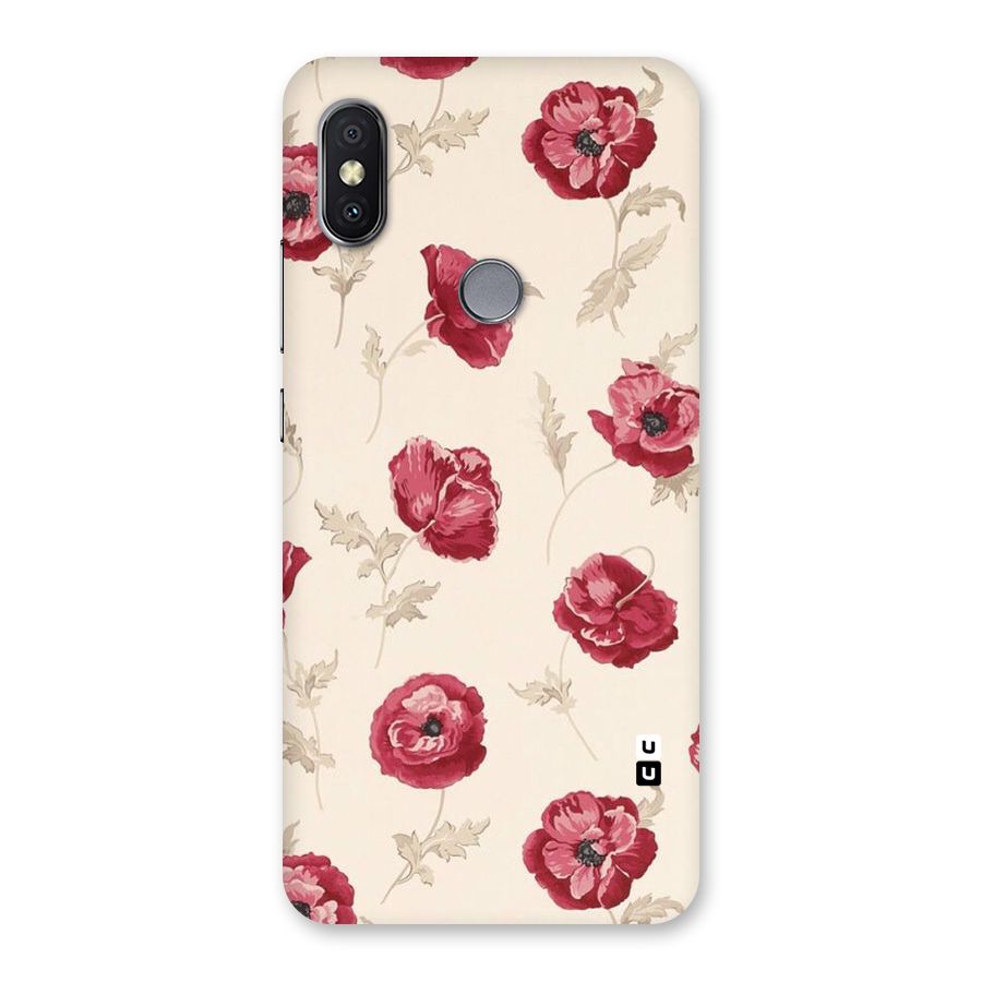 Red Rose Floral Art Back Case for Redmi Y2
