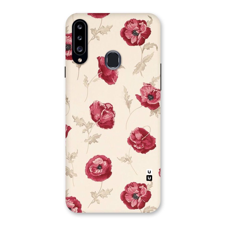 Red Rose Floral Art Back Case for Samsung Galaxy A20s