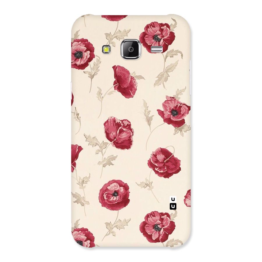 Red Rose Floral Art Back Case for Samsung Galaxy J5