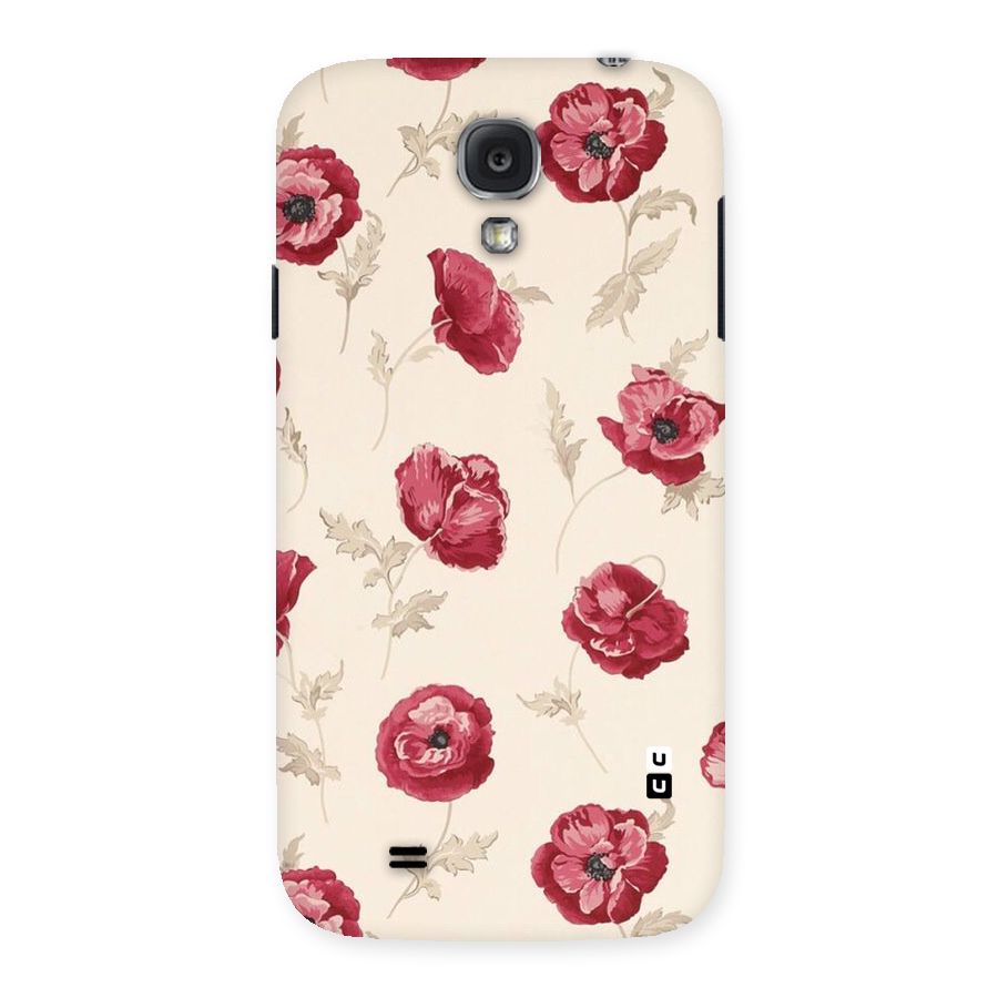 Red Rose Floral Art Back Case for Samsung Galaxy S4