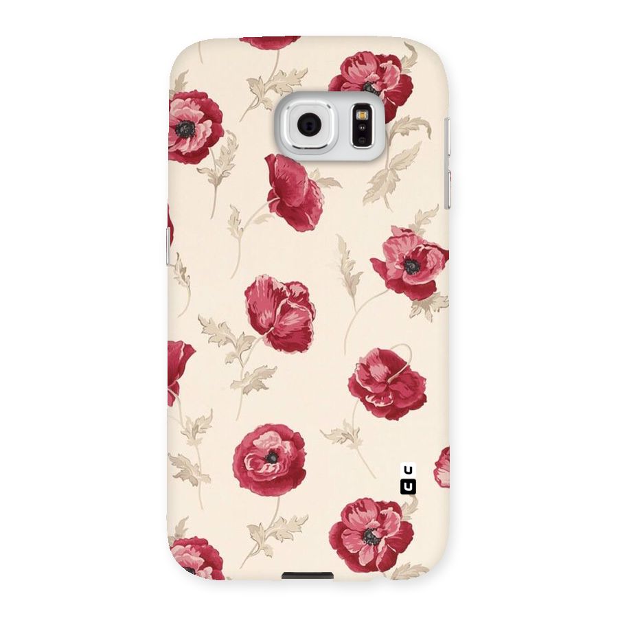 Red Rose Floral Art Back Case for Samsung Galaxy S6