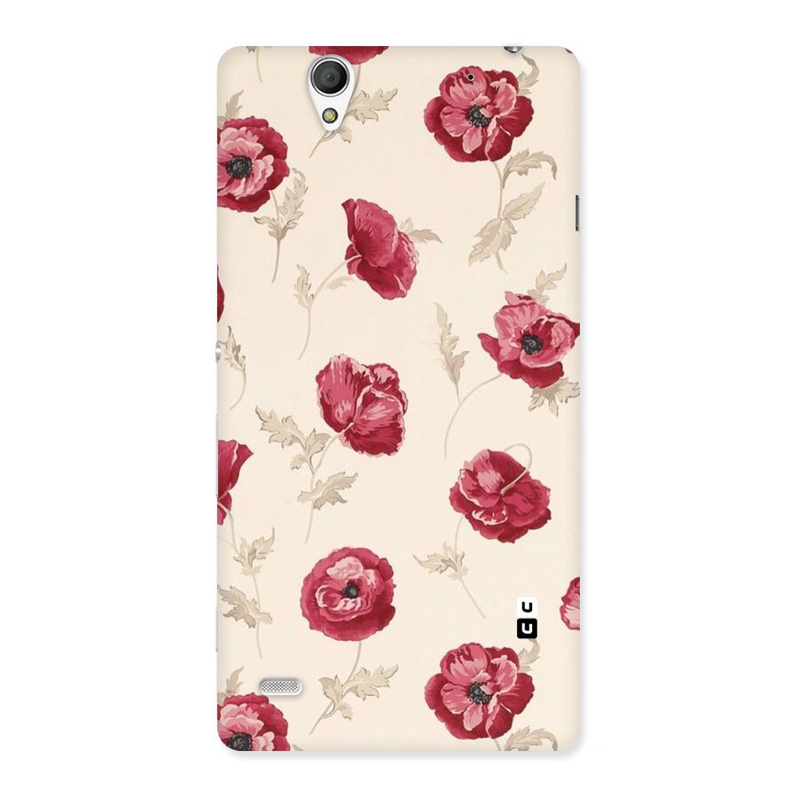 Red Rose Floral Art Back Case for Sony Xperia C4