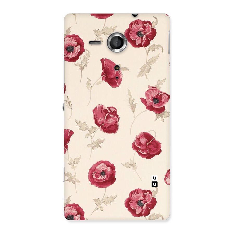 Red Rose Floral Art Back Case for Sony Xperia SP